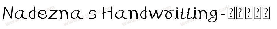 Nadezna s Handwritting字体转换